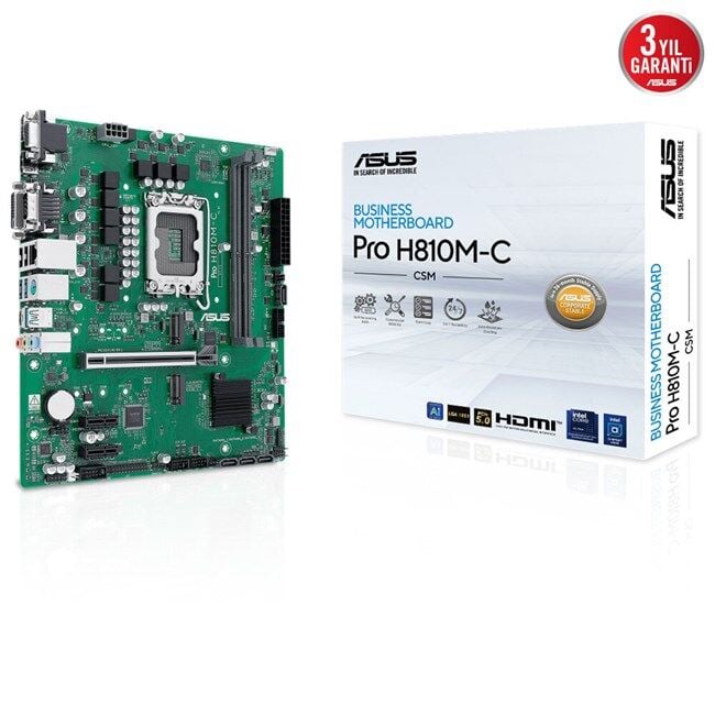 Asus Pro H810M-C Csm D5 1851P Vga Dvi Hdmi Dp