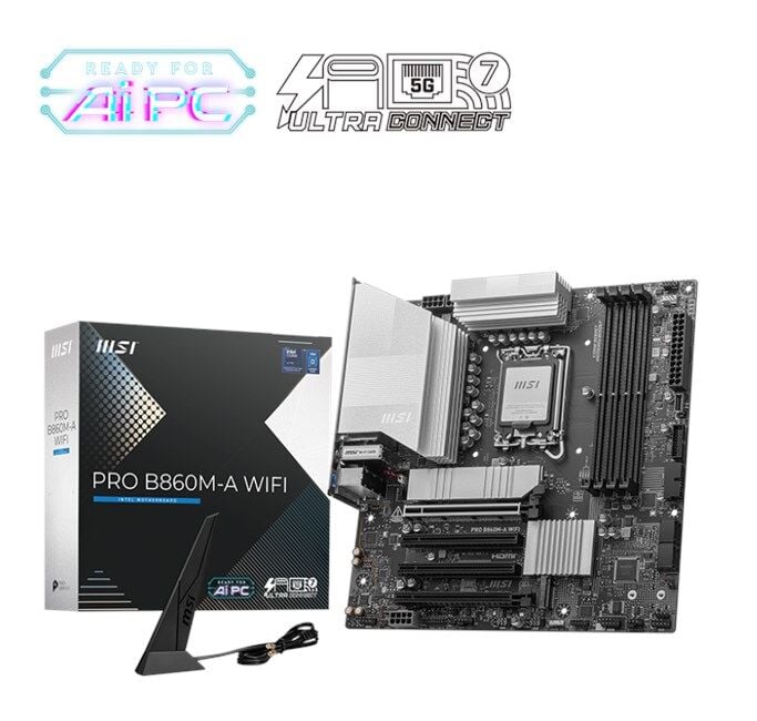 MSI Pro B860M-A Wifi DDR5 1851P Hdmi Dp Type-C