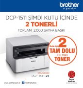 Brother DCP-1511-2T Yazıcı-Tarayıcı-Fotokopi