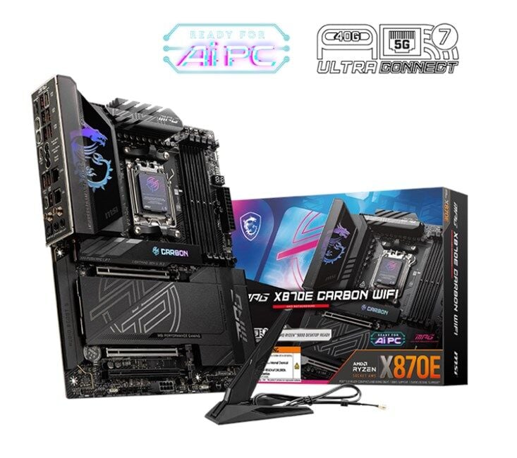 MSI Mpg X870E Carbon Wifi AM5 Ryzen D5 Type-C