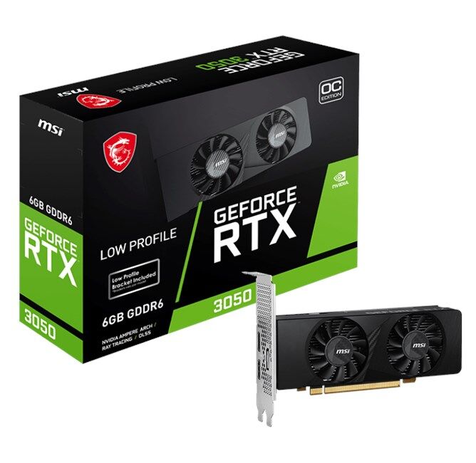 MSI GeForce RTX 3050 LP 6G OC GD6 Low Profil 96Bit