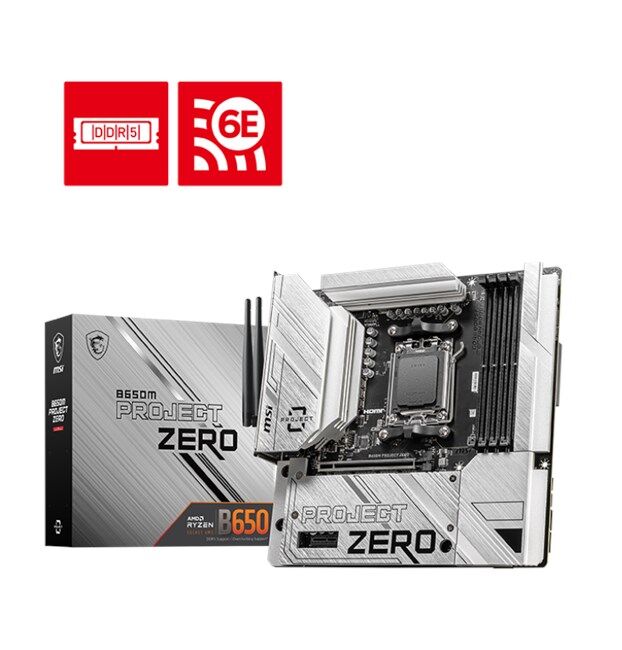 MSI B650M Project Zero AM5 Wi-Fi 6E Type-C